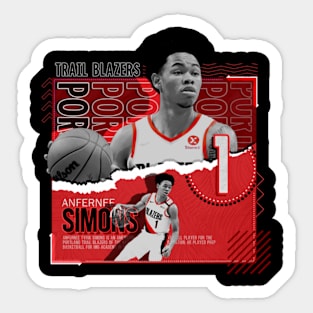 anfernee simons basketball Sticker